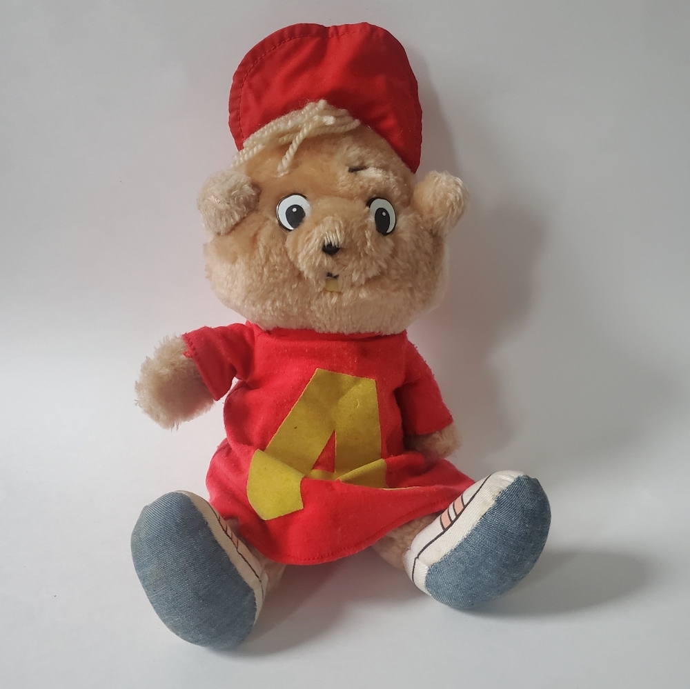 Vintage Alvin and the Chipmunks Plush Stuffed Animal 1983 Nostalgia 80s Cartoons